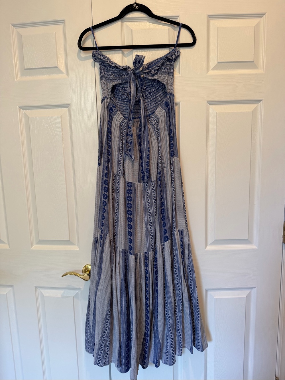 VERONICA BEARD McKinney Strapless Tiered Cotton Maxi Dress Medium NWT - Picture 2 of 4